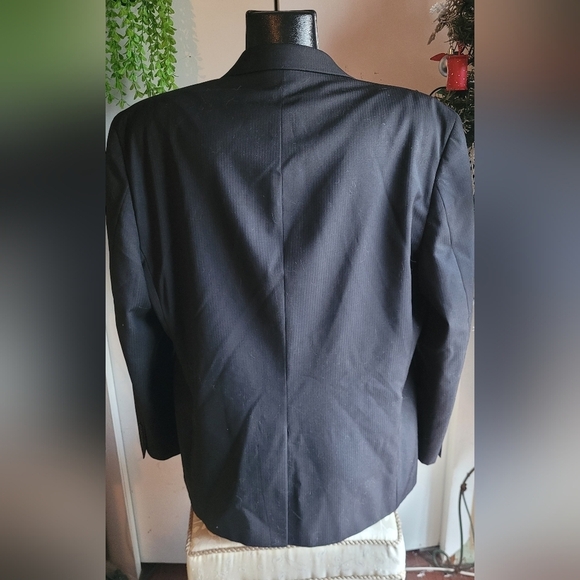 Calvin Klein Mens Black Wool Blend Suit Jacket Sz.42S - Picture 4 of 6